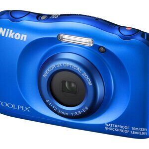 NEW Blue Nikon COOLPIX W100 Digital Camera